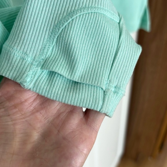 Athleta Uptempo Ribbed Henley Pullover Top, Women’s Medium, Seafoam/Mint Green - Picture 9 of 13